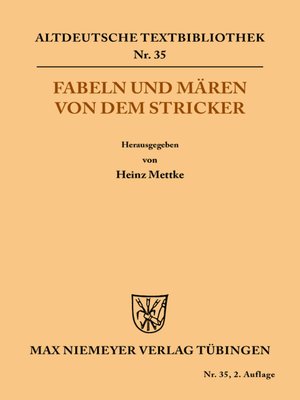 cover image of Fabeln und Mären von dem Stricker